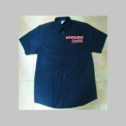 Enduro Racing  čierna košela s krátkym rukávom 100%bavlna